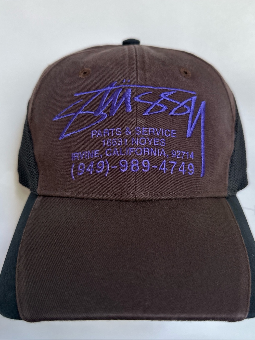 Stussy Parts & Service mesh snapback cap SS26 brown